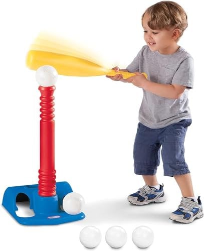 Little Tikes T-Ball Set, Red, 5 Balls, for Toddlers Ages 18+ Months