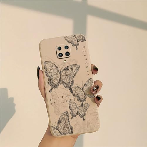 PAIXIKYZ Compatible avec Xiaomi Redmi Note 9S/Redmi Note 9 Pro | Coque Silicone Souple Bords Droits Protection Complète L'appareil Photo Etui