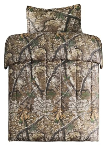 VISI-ONE Realtree APX Camo Twin 2 Piece Comforter Set – All-Season Lightweight Bedding for Kids, Toddlers, Teens, Girls & Nature Lovers, Ideal for Little Hunter’s Room, Outdoor Adventures