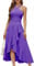 Bbonlinedress Sommerkleid Damen lang Abendkleider elegant für Hochzeit festliches Kleid Neckholder High Low Cocktailkleid Party Strandkleid Lavender XL