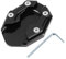 INFINAUTO Motorcycle Side Stand Plate Pad, Motorbike Kickstand Pad with Wrench Aluminum Alloy Black, 1 Set
