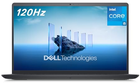 Dell Inspiron 3520 Laptop - 15.6-inch FHD (1920 x 1080) 120Hz Display, Intel Core i5-1235U Processor, 8GB DDR4 RAM, 512GB SSD, WiFi 5, Windows 11 Home - Carbon Black