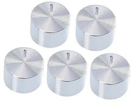 HIAKDOFT 5pezzi Pomelli Controllo Bruciatore Alluminio Per Piano Facile Installazione e Compatibile Con Forni Gas