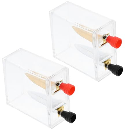 Alipis Saltwater Battery Box Kit with Iron and Copper Plates 2 Sets Liquid Battery Stem Science Experiment for Classroom and Home Learning Educational Physics Project