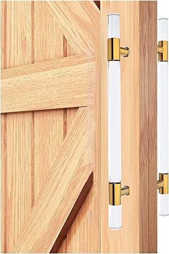 CLRAWSHB Maniglia per Porta Scorrevole in Acrilico Trasparente per cancello in Vetro/Legno, Maniglia a Spinta e trazione, per Ingresso, fienile/Cucina/Ufficio