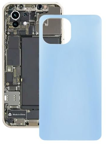 HUOLUNGJIN Coque arrière de batterie compatible avec Xiaomi Mi 11 Lite 4G M2101K9AG, ensemble de réparation de rechange pour Mi 11 Lite 4G M2101K9AG (bleu)