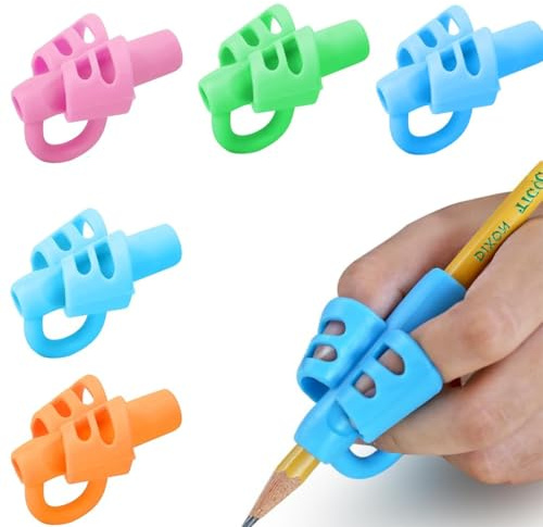 COYUN 5 Pcs Impugnatura Matita Bambini, Aiuto Per La Scrittura Per Bambini, Scrittura Impugnatura Penna, Pencil Grips, Aiuto Scritture Strumento Correzione Della Postura Per Bambino Adulti