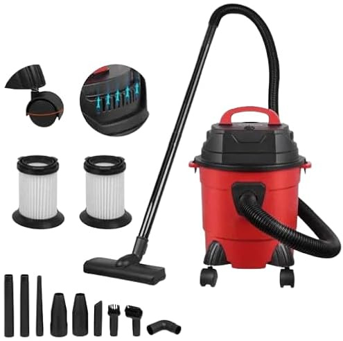 Corded 1500W Wet & Dry Vacuum Cleaner – 15L Bagless Cylinder with Powerful Suction, Multi-Surface Cleaning, Washable Filter & Full Accessory Kit HEPA Compact Pet Hair