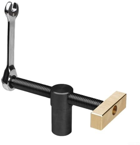 Schnellspann-Schraubstock für Holzbearbeitung, für sicheren Halt unregelmäßiger Formen (20 mm, schwarz)
