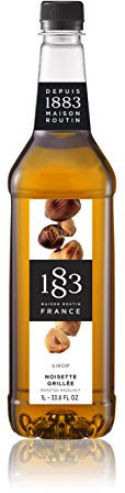 1883 Geröstete Haselnuss Sirup| Qualität aus Frankreich | 1 Liter | PET-Flasche | Vegan