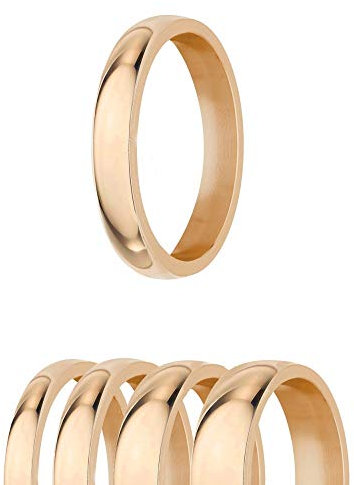 Treuheld Ring - Edelstahl - 4 Breiten - Glänzend - Rosegold [16.] - Breite: 3mm - Ringgröße: 52