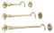 Heavy Duty Cabin Hook and Eye Lock for Shed, Gate or Garage Door in POLISHED BRASS - Choose from: 4, 6 or 8 (100mm (4))