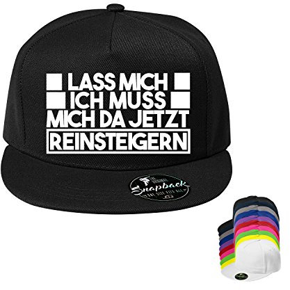 Ich muss Mich da jetzt Reinsteigern Baumwolle Baseball Cap, Basecap - Unisex Cap, Sport, Reisen, Style - Baseball Cap, Mütze (Cap 352-Schwarz)