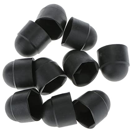 Milageto - 10 tapones de tuerca de tapa hexagonal expuestos de 18 mm