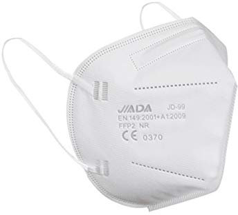 50 Mascherine FFP2 Certificate CE Imbustate Singolarmente, Mascherina 4 Strati senza Valvola, Maschere Facciali di Protezione, Maschera Protettiva con Filtraggio BFE≥95, Scatola da 50 Pezzi