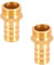 TopHomer Raccord de Tuyau BSP en Laiton 6 mm/8 mm/10 mm/12 mm/16 mm/19 mm/25 mm - Mâle Fileté, Coupleur Adaptateur en Cuivre