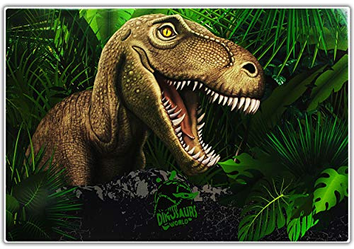 alles-meine.de GmbH XL große - Schreibtischunterlage/Unterlage - Dinosaurier - Tyrannosaurus Rex - 60 cm * 40 cm - abwischbar - Schreibunterlage - Tischunterlage/Knetunterlag..