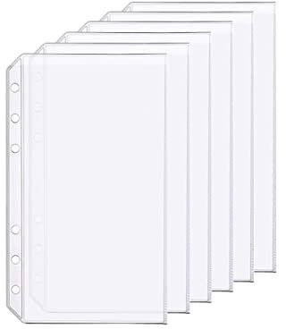 D Ringbuch-Zubehör Gestanzte Ordner-Taschen Teiler-Lineal-Registerkarte (Pocket, A6)