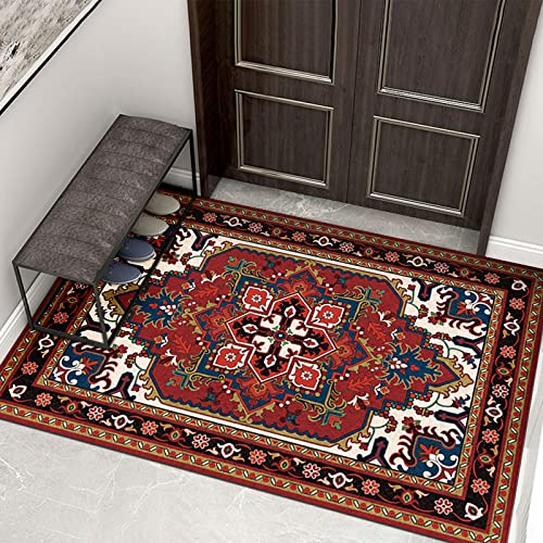 Kurzflorteppich Orientteppich BöHmen Teppich Matten Home TüR FußMatten rutschfeste FußMatte FüR Schlafzimmer Flur Wohnzimmer Boden KüChe Badezimmer Teppich 40x60 cm