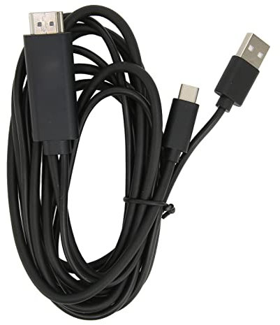 Yunseity Cavo USB da Tipo C a HDMI, Adattatore da MHL a HDMI da 6 Piedi, Cavo Mirroring HDTV HD 4K 1080P, Monitor da Smartphone a Proiettore TV, per MacBook, per Galaxy, dell