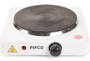 PIFCO Portable Hot Plate - Single HoB with Temperature Control - 5 Temperature Settings - 1500W Electric Ideal for Camping, Caravans & Travelling