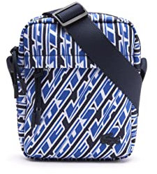 Lacoste Herren Umhängetasche Vertical Camera Bag,100% recyceltes Polyester, Handtasche Schultertasche,BLAU/Weiss (L63),Einheitsgröße (One Size)