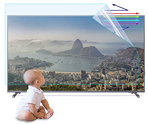 CUNIO 55-Zoll-Anti-Blaulicht-TV-Film, Indoor & Outdoor TV Matte Blendschutzfolie, für TCL/Samsung/Sony/LG/Hisense, 55 Zoll (1211 * 682 mm)