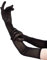 NICENEEDED Women's Sheer Mesh Tulle Long Gloves - Black, Strechy Lace Evening Finger Gloves for Wedding, Evening, Halloween Party