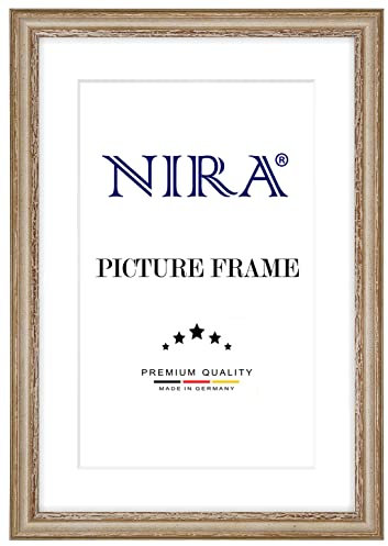 NiRa Cadre photo en bois massif 80 x 120 cm en Beige | Taille sélectionnable | Cadre pour affiches | Puzzle | collage de photos HD084