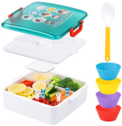 MVKV Brotdose Kinder mit Fächern - Lunchbox Erwachsene Kinder - Bento Box Kinder Erwachsene