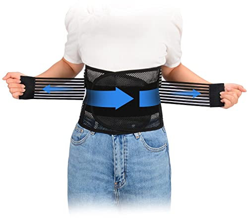 supregear Untere Rückenstütze, Verstellbare atmungsaktive Rückenstütze für Unteren Rückengurt Taille Lendenwirbelstütze für Männer Frauen Rückenprobleme, Bandscheibenvorfall, Ischias, Skoliose