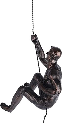 XYQXYQ Kletterer Skulptur - Moderne Dekorative Wandkunst, Kreative Rostklettererkunst, Männliche Figur (Rechts)