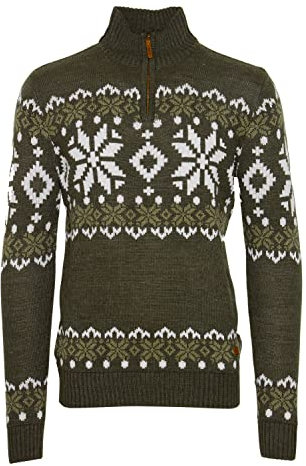 SOLID SDNorwin Herren Strickpullover Troyer Grobstrick Pullover mit Stehkragen Regular fit, Größe:L, Farbe:Rosin Melange (1905091)