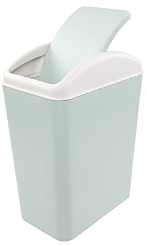 Lesbye 15 L Kitchen Trash Bin, Plastic Swing Top Dustbin, Bathroom Office Waste Bin