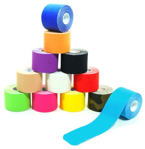 10 Rollen Kinesiologie Tape Wawaki 5 m x 5,0 cm in 12 Farben, Farbe:weiß