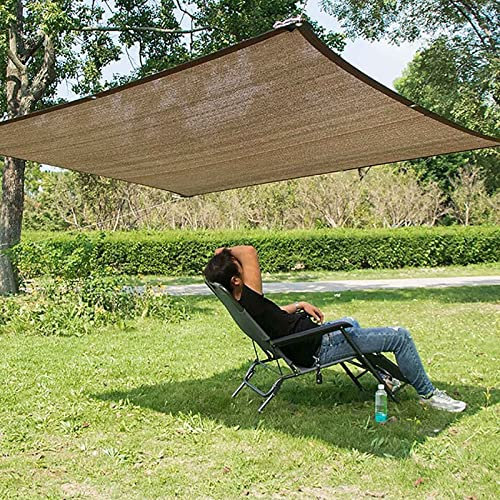Schattennetz Braun Sonnenschutz Netzstoff Schattiernetz mit ösen 90% UV-Schutz Sonnensegel 3x4 5x5 2x3 4x6 3x5 6x6 5x4 5x7m Für Terrasse/Veranda/Pflanzen, HDPE-Material, Reißfest, Atmungsaktiv (Size