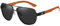 DUCO Cool Sonnenbrille Für Männer Polarisierte Sonnenbrille Männer UV-Schutz Kohlefaser Tempel Herren Sonnenbrille Für Fahren 3051 (Rot Tempel Grau Linse)