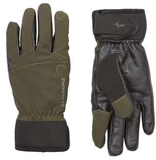 SealSkinz Broome Allwetter-Unterzieh-Schießhandschuhe, wasserdicht, olivgrün-schwarz, Größe XL