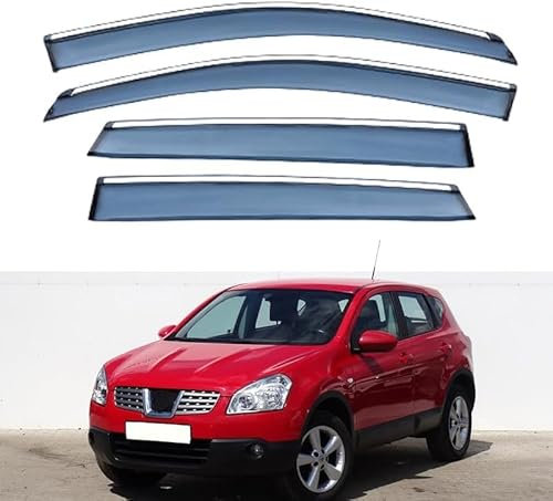 4 Stück Auto Windabweiser Für Nissan Prowler Qashqai MK1-J10 2006-2015, Auto TüR Seitenscheiben Windabweiser Regen Abweisend Regenschutz Zubehör