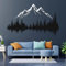 NORTH KAISER Metall Wandkunst | Berg und Wald Wanddeko | Große Wandskulptur aus Metall für Rustikales Zuhause, Wohnzimmer, Schlafzimmer, Innen und Outdoor (Weiss, 98 x 65.32 CM)