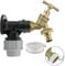 AP Supplies Wall Flange Kit Components: Wall Plate Elbow, ¾ Brass Garden tap, Click-Lock Hose Fitting, PTFE Tape - Designed for use with 25mm MDPE (Medium-Density polyethylene) Pipes
