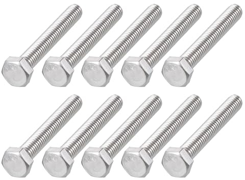 METALLIXITY 15 Piezas Tornillos Hexagonales 5/16-18 X 2-3/4 Roscado Grueso | Tornillo De Cabeza Hexagonal, Acero Inoxidable 304 18-8, UNC, Totalmente Roscado, Cabeza Hexagonal Externa