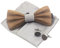 Cyriacus Holzfliege Set Herren Holzfliegenset Fliege aus Holz,für Hochzeit Aufführungen Abschlussball Geschenk argentato