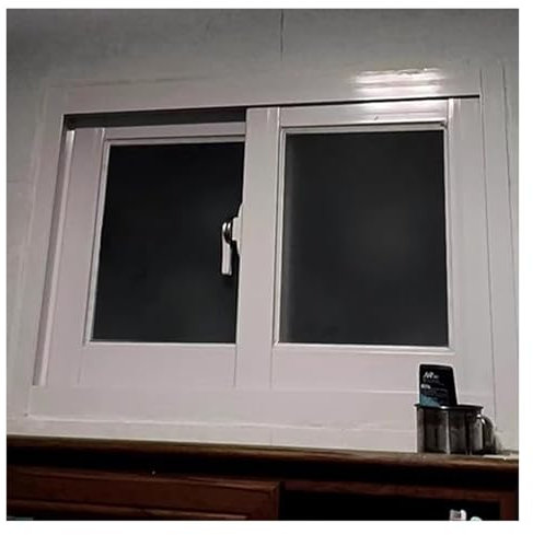 Sliding Basement Windows Black White, 50 60 70 80 90 100 110 120cm Wide Horizontal Slider Window with Screen, for Shed Chicken Coops Garage Playhouse Barns, Tempered Glass & Aluminum Frame(White,22x22