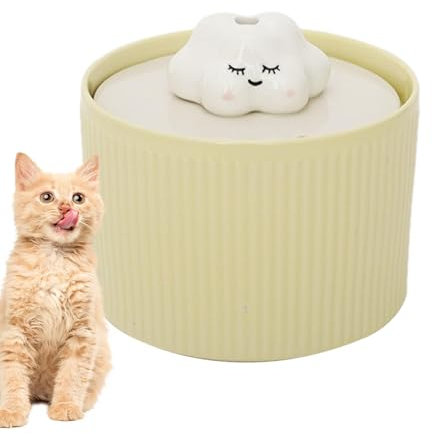 Fontana per gatti in ceramica - Fontana per animali domestici per gatti | Fontana automatica per cani da 1,2 litri, fontanella per gatti, dispenser