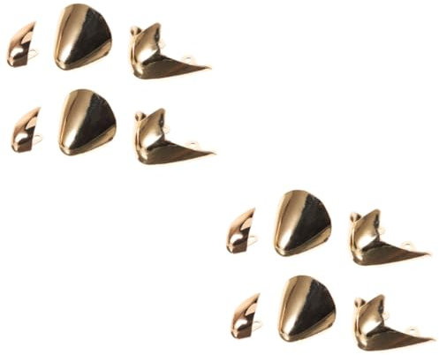 ANDRESLAD Punta Metallo Scarpe 6 Paia Per Proteggere Per Punta Stivale Puntali Decorativi Copertura Dei Del Per Golden Metallo