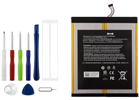Vvsialeek 58-000187 Ersatz Akku Kompatibel Für HD10 7th Gen Tablet SL056ZE 26S1015-A 2955C7 with Toolkit