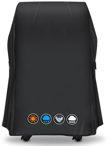 Sonharlar Housse de barbecue 76 cm 7105 pour barbecue à gaz Weber Spirit 210, robuste et imperméable, housse en polyuréthane pour barbecue Weber Spirit E-210 avec plateaux latéraux rabattables (76 x