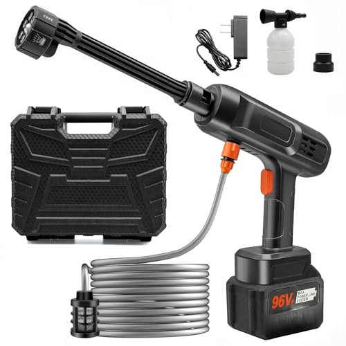 Cordless Pressure Washer, 22500mAh Battery Power Washer, 500PSI High Pressure Cordless Power Washer, Portable Pressure Washer with 6-in-1 Nozzle for Car, Garden, Home