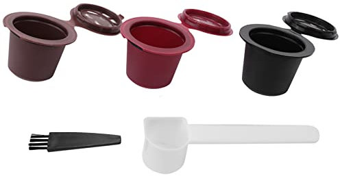 Asuinxurr 3 PièCes Capsule RéUtilisable Rechargeable pour Machine à Café Capsule RéUtilisable Recharge Capsule Vide